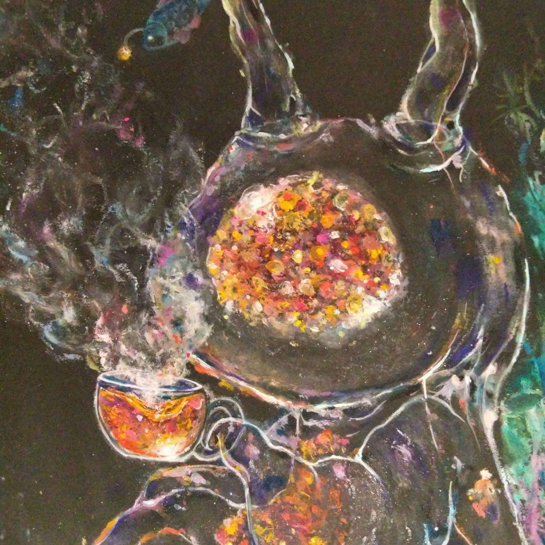 クリオネ 原画 アート 絵画 画家 現代アート 海 イラスト インテリア 幻想的