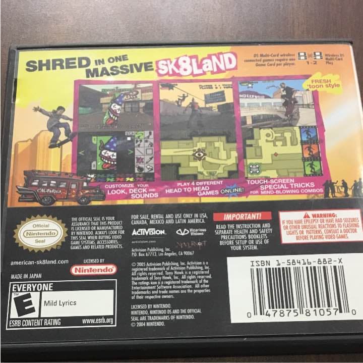 トニーホーク アメリカンsk8 LAND