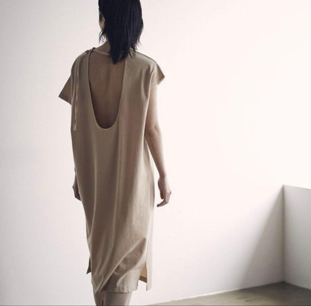 極美品✨SEA バックオープンドレス ブラック