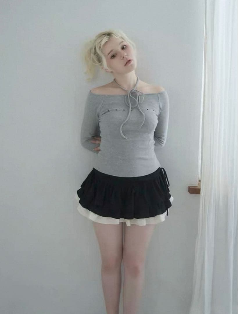 即日発送❣️ andmary Mel gather skirt black Ｍ