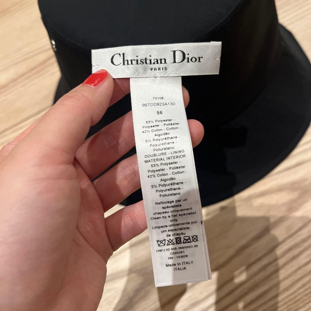 美品！ size56/ Christian Dior ブラック バケットハット