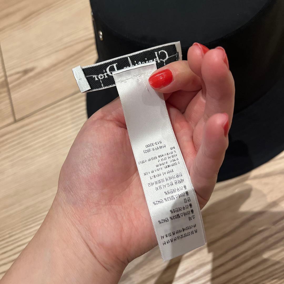 美品！ size56/ Christian Dior ブラック バケットハット