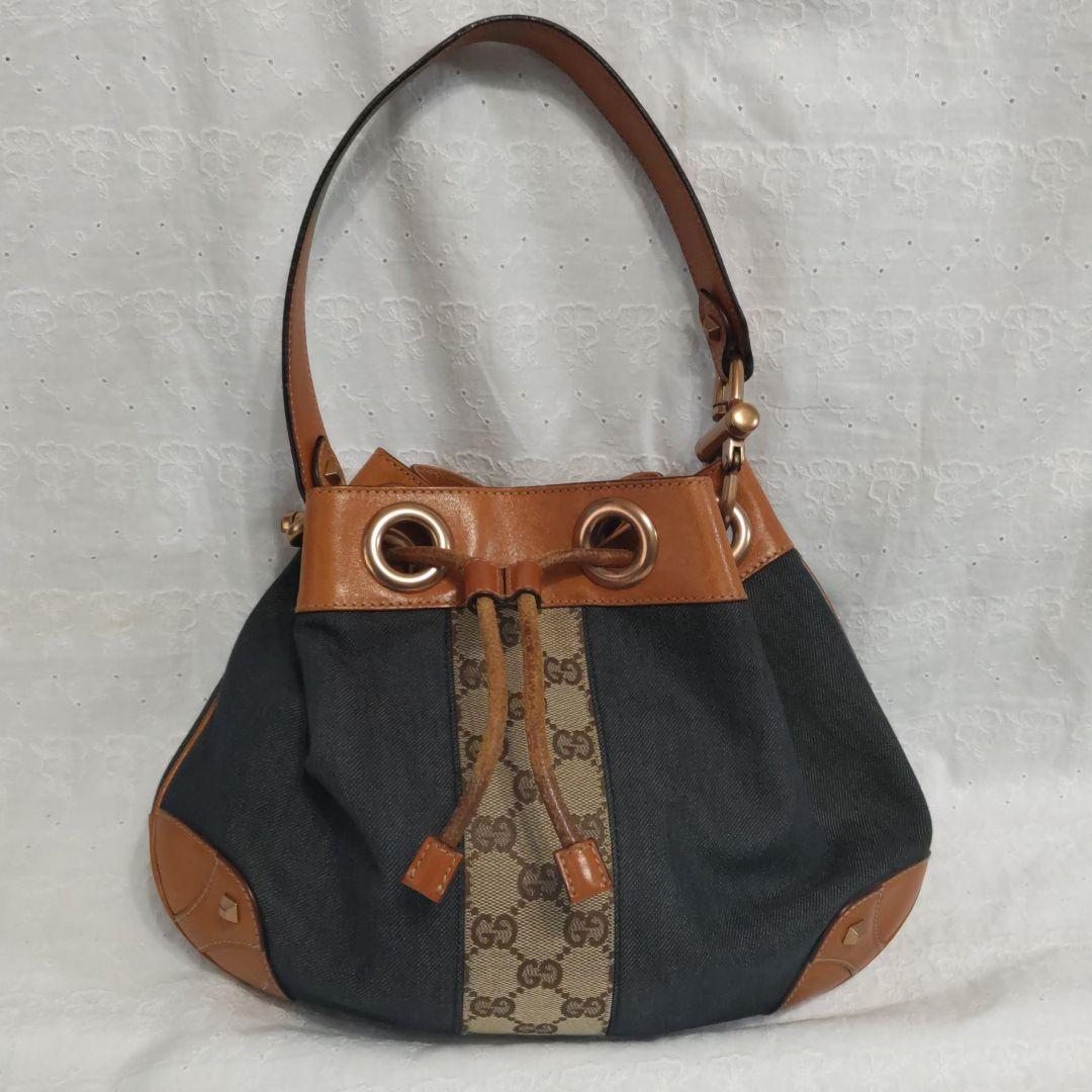 GUCCI　デニム　GG　お揃い　バケットハット　ショルダーバッグ　セット販売