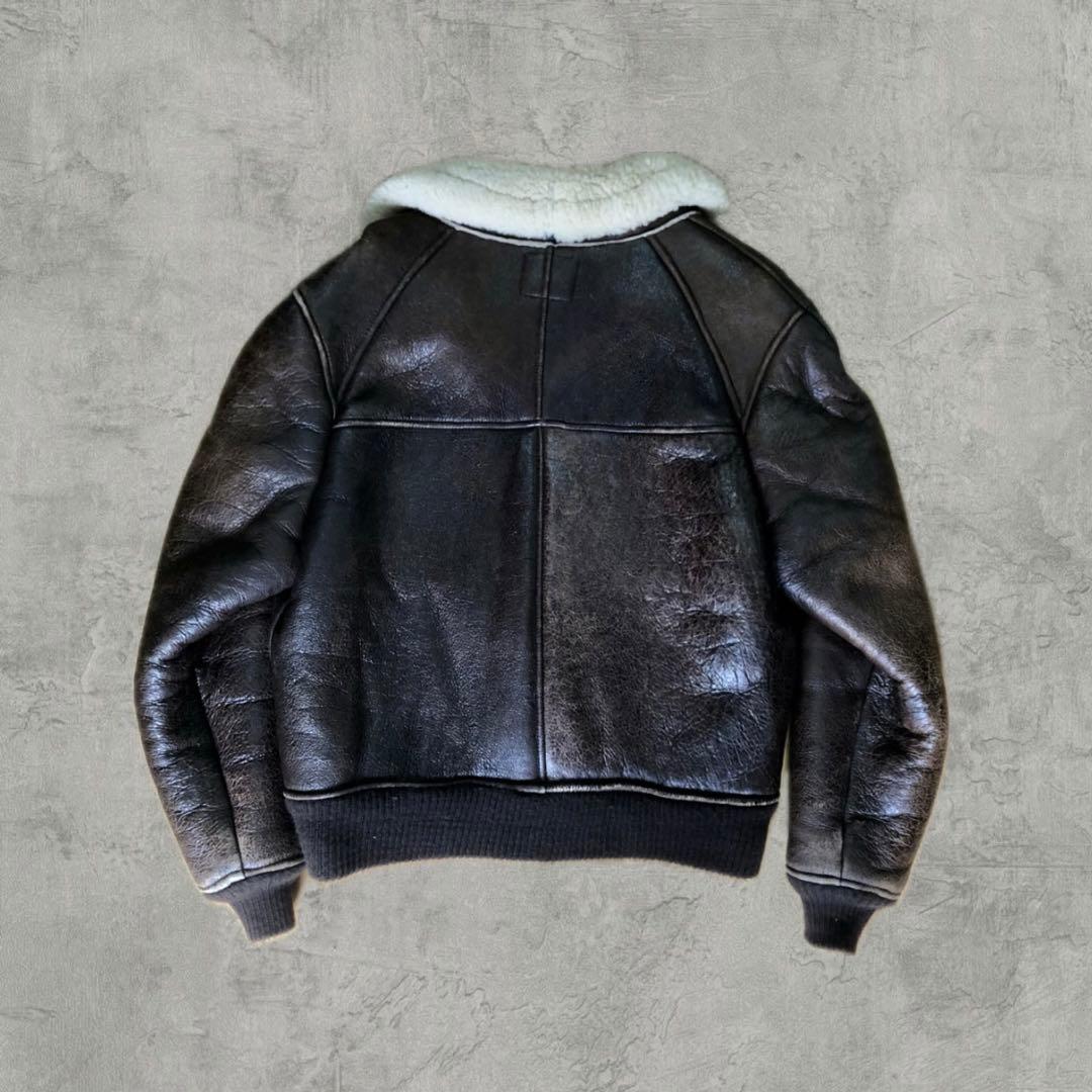 美品/38/AVIREXB6 フライトジャケット/ムートンジャケットUSA製