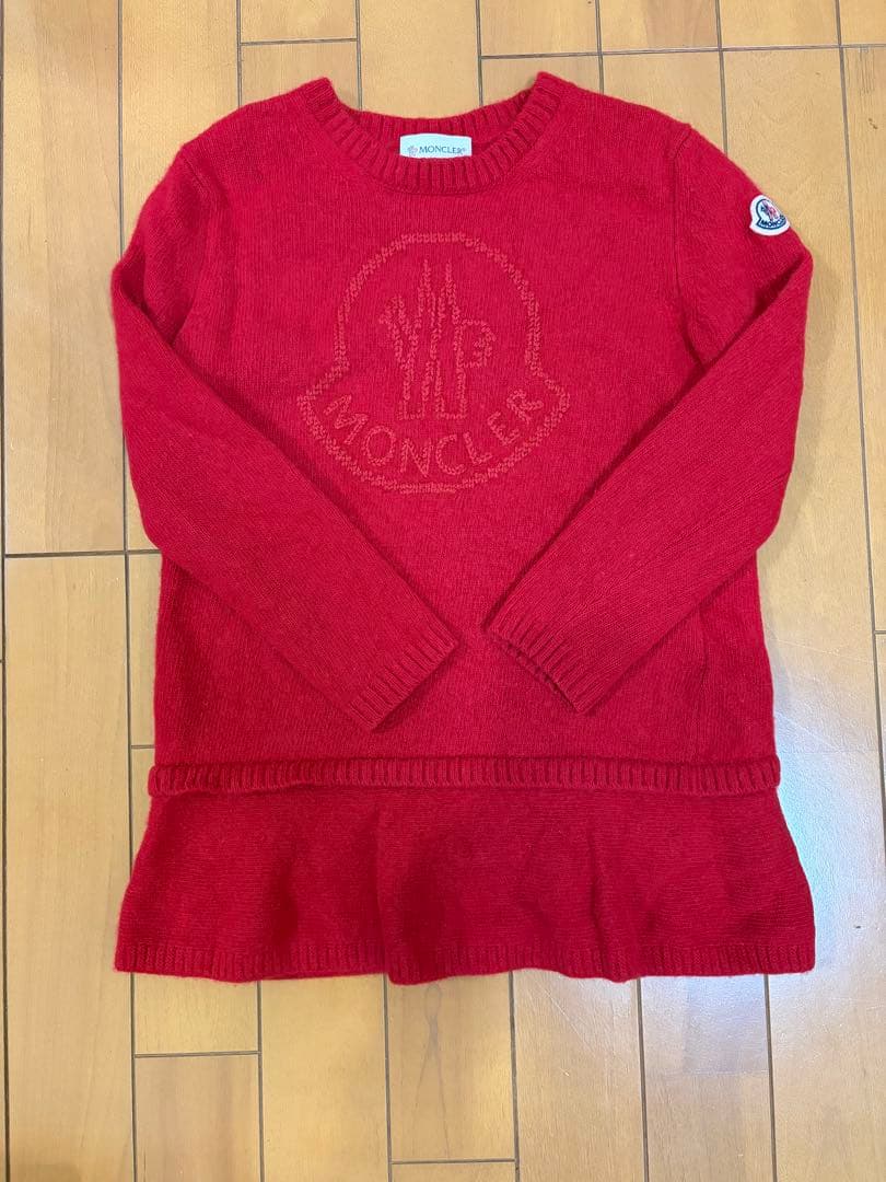 MONCLER モンクレール ロゴ刺繍 ニットワンピース　120cm