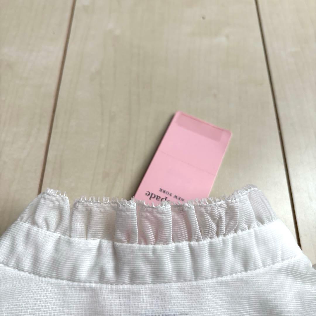 セール　kate spade ケイトスペード　フリル　白　長袖　ブラウス　１２０