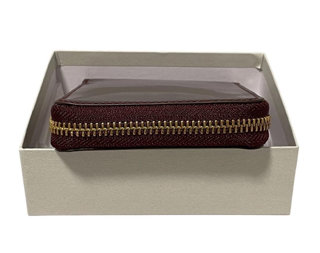 【新品】ROCADO ロカド シェルコードバン 二つ折り財布 馬革 ワインレッド