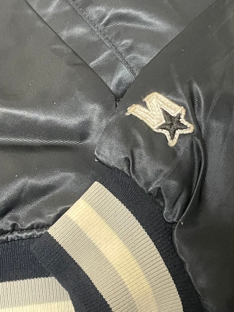 starter 90s ホワイトソックス　MLB ブラック スタジャン 刺繍ロゴ