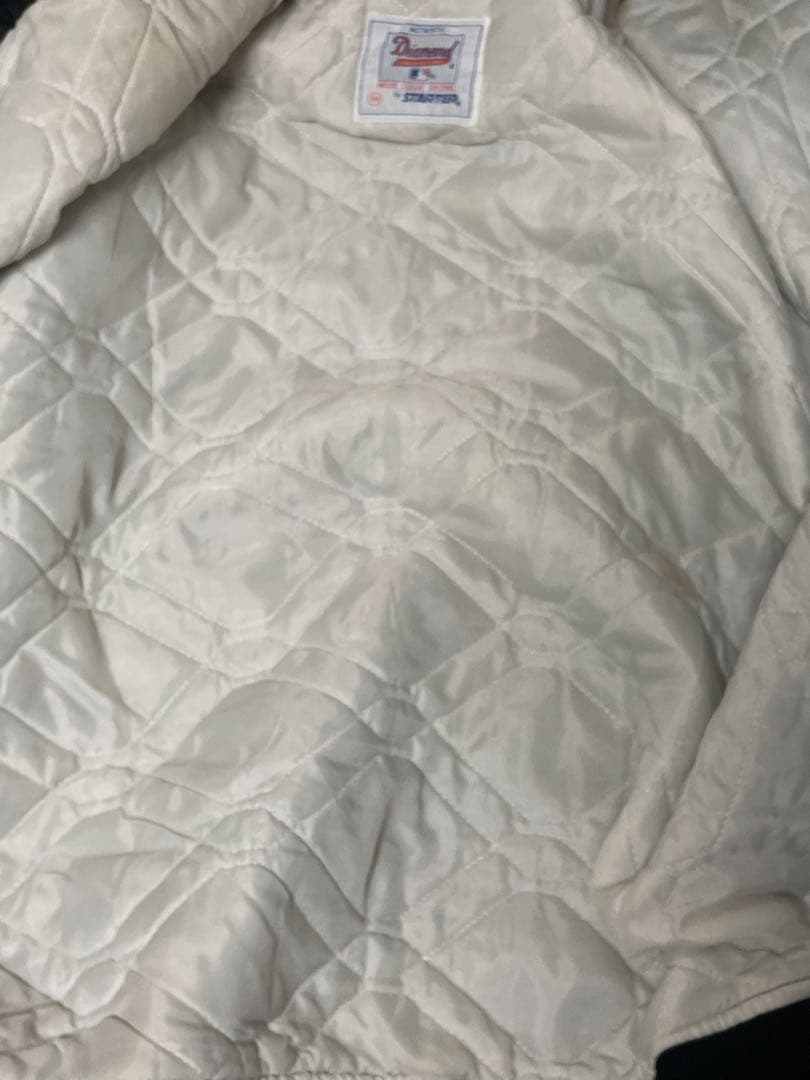 starter 90s ホワイトソックス　MLB ブラック スタジャン 刺繍ロゴ