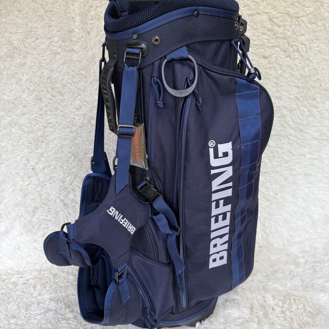 【ブリーフィングゴルフ】極美品 キャディバッグ CR-4 ♯02 ネイビー