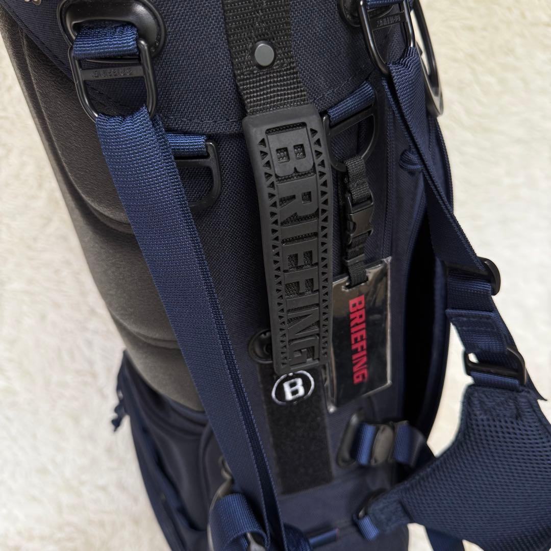 【ブリーフィングゴルフ】極美品 キャディバッグ CR-4 ♯02 ネイビー