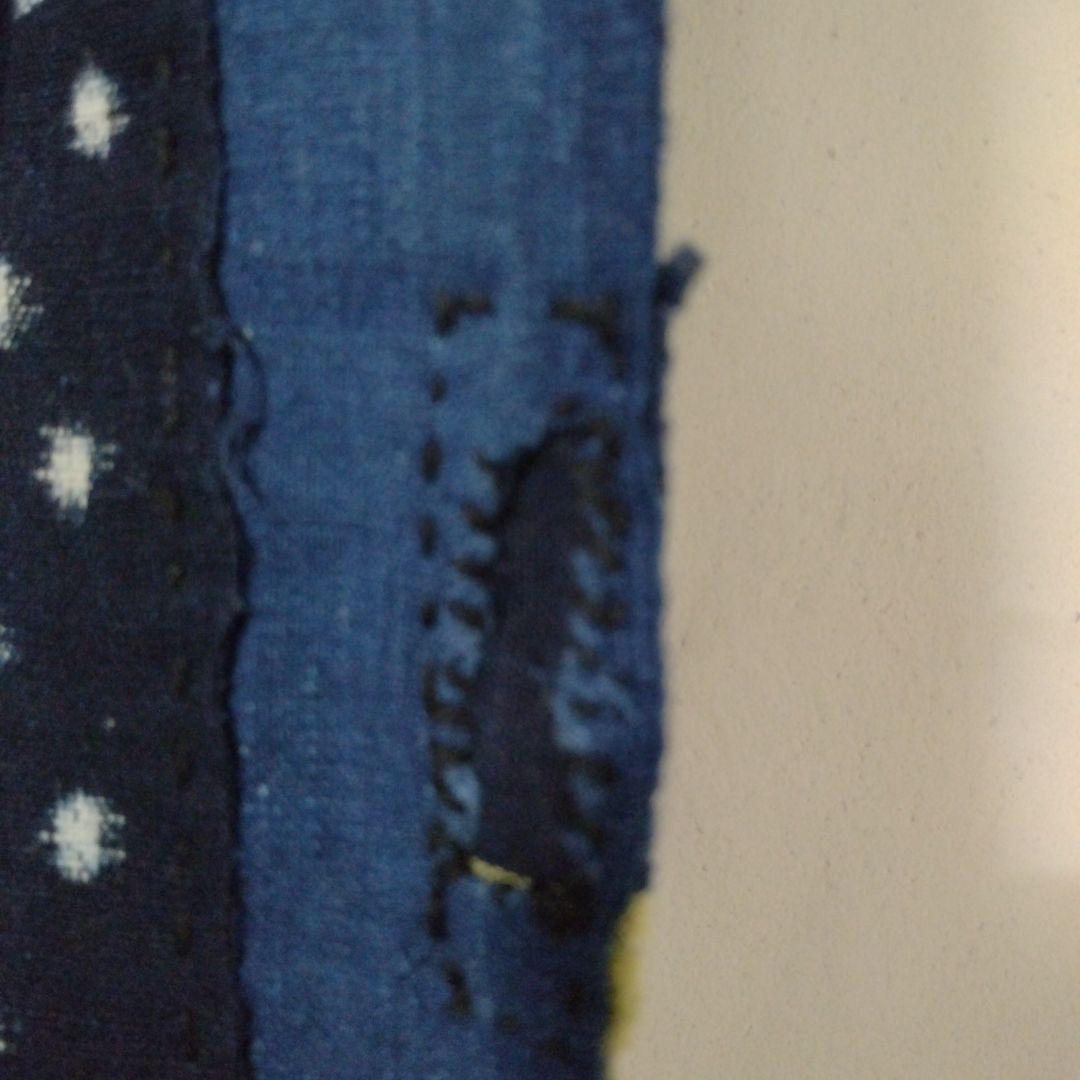 古布　襤褸　ストール　刺し子　パッチワーク 　雪ん子　藍染　型染　籠カバー　柿渋