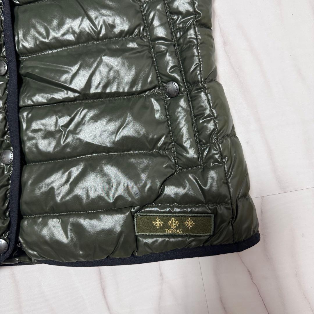 極美品✨Lサイズ TATRAS インナーダウンベスト モスグリーン 美シルエット