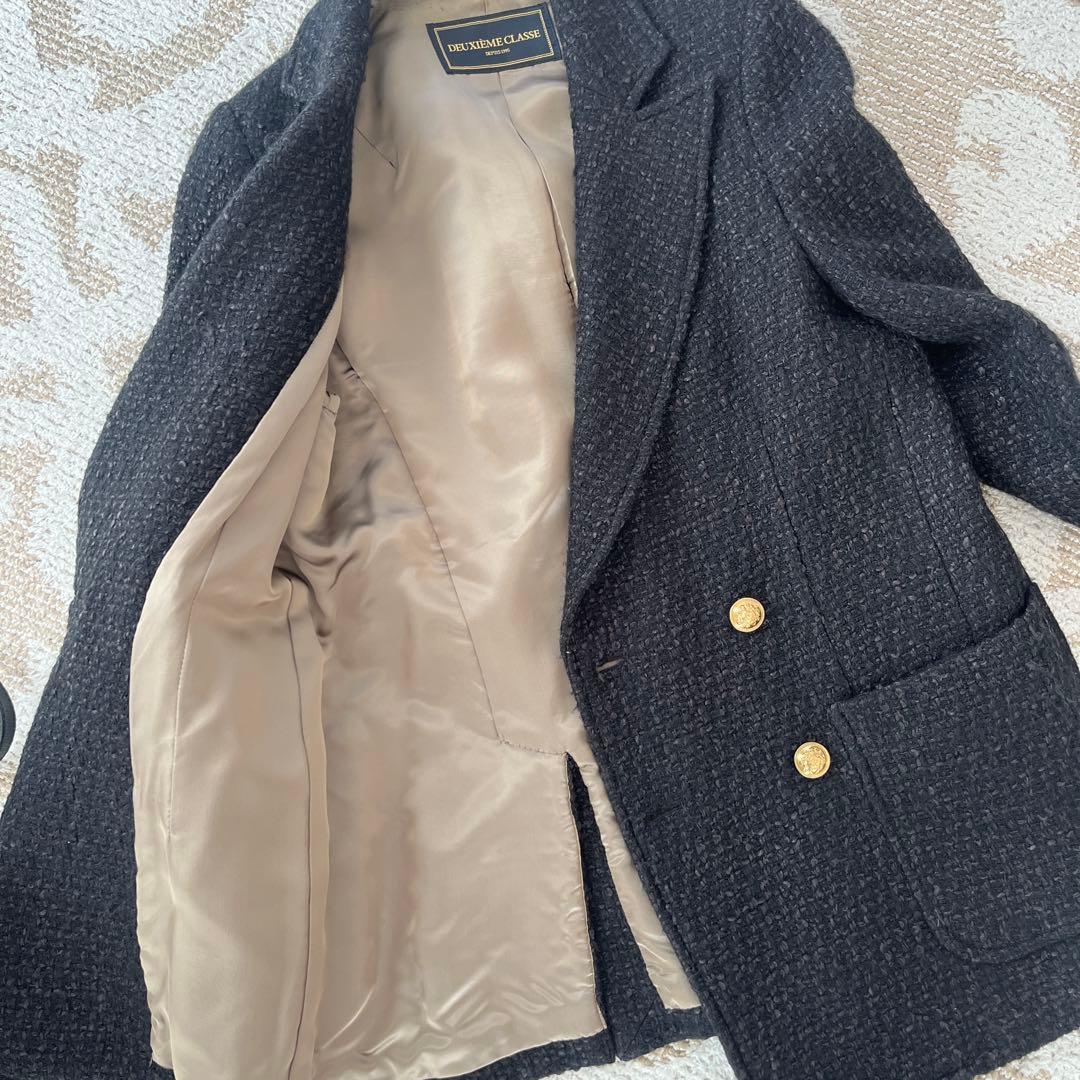 Deuxieme Classeツイードテーラードジャケット38サイズ