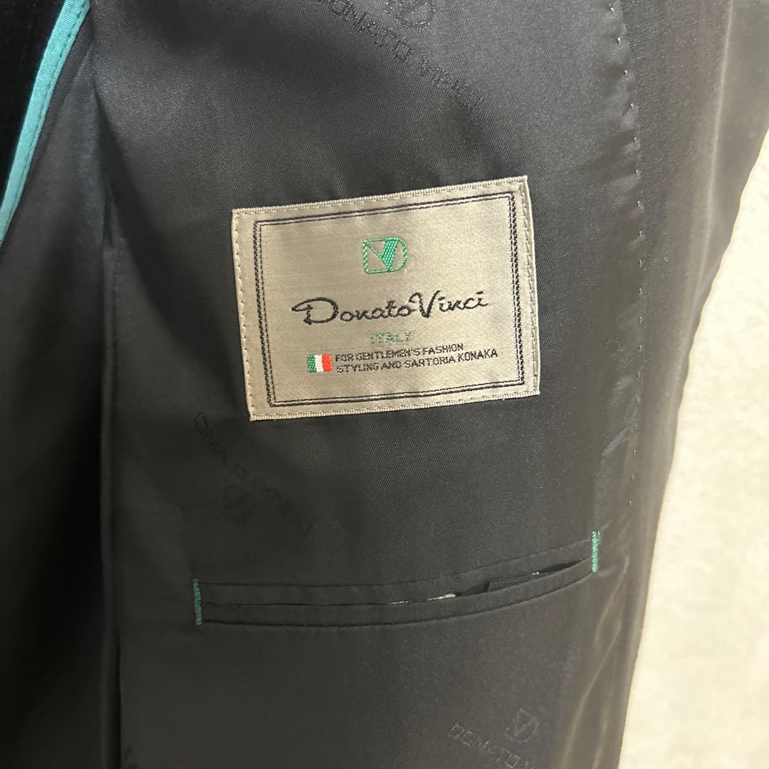 ドナートヴィンチ ビジネススーツ定番ブラック　BB7希少サイズ美品カシミア混