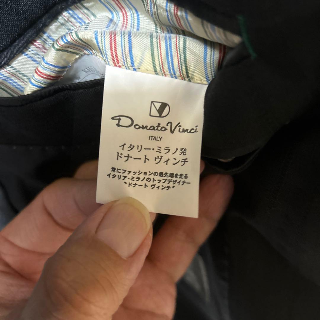 ドナートヴィンチ ビジネススーツ定番ブラック　BB7希少サイズ美品カシミア混