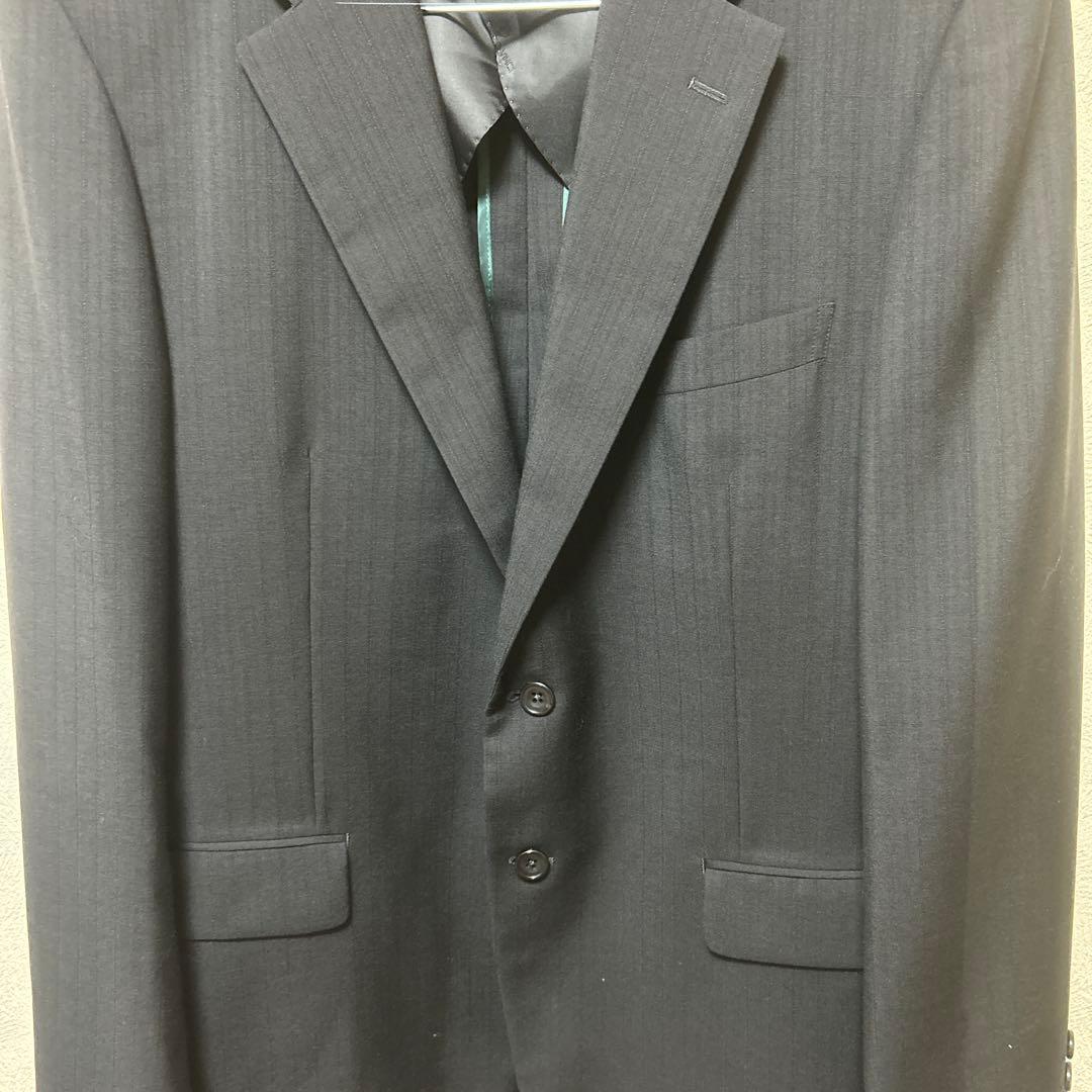 ドナートヴィンチ ビジネススーツ定番ブラック　BB7希少サイズ美品カシミア混