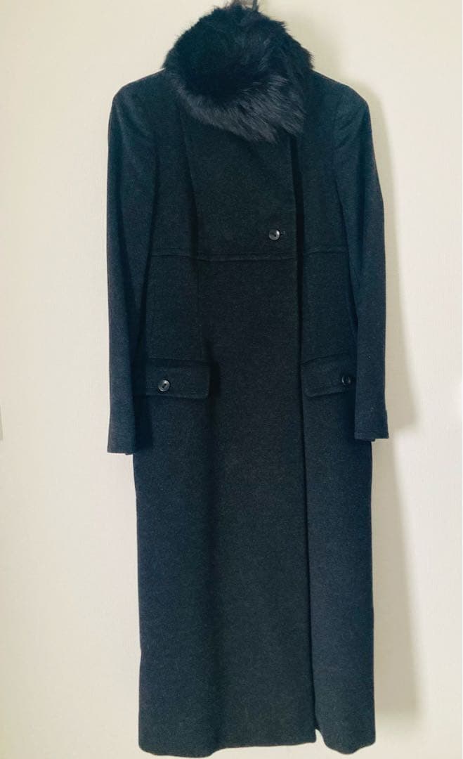 マックスマーラ　ファー襟付き　ロングコート