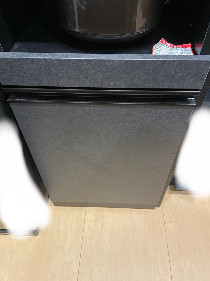 （オレオ）ニトリ　リリガーレ　120 黒の木製キッチン収納引き出し付き