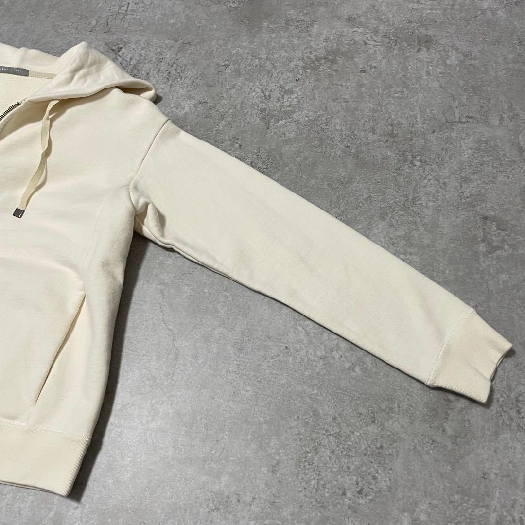 theory luxe アイボリーフルジップパーカー 綿100% 定価2.6万