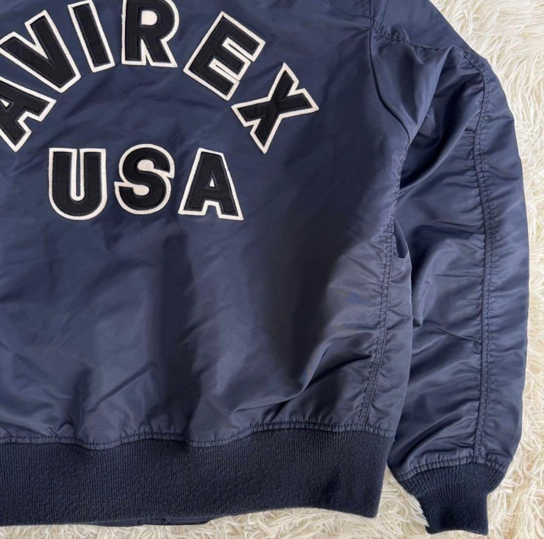 AVIREX USA ネイビー MA-1ジャケット