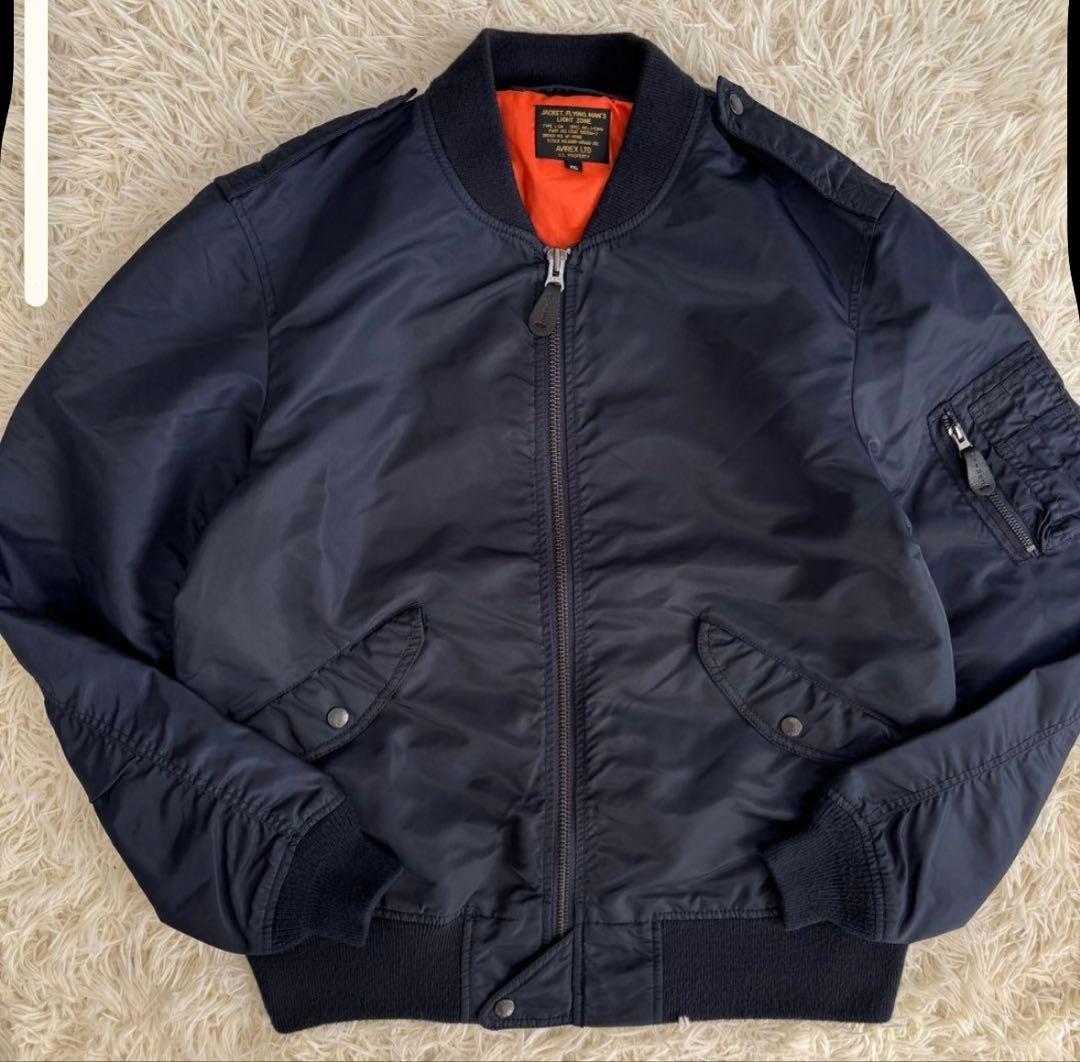AVIREX USA ネイビー MA-1ジャケット