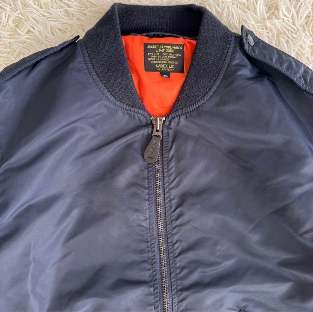 AVIREX USA ネイビー MA-1ジャケット