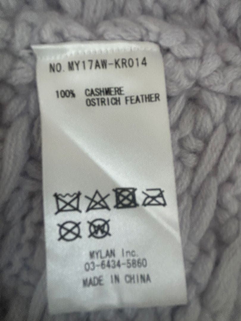 マイランMYRAN カシミア100% ポンチョ　ベビーピンク