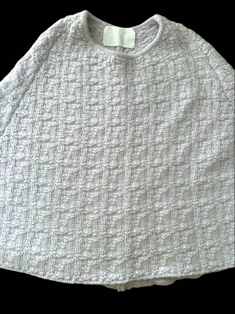 マイランMYRAN カシミア100% ポンチョ　ベビーピンク