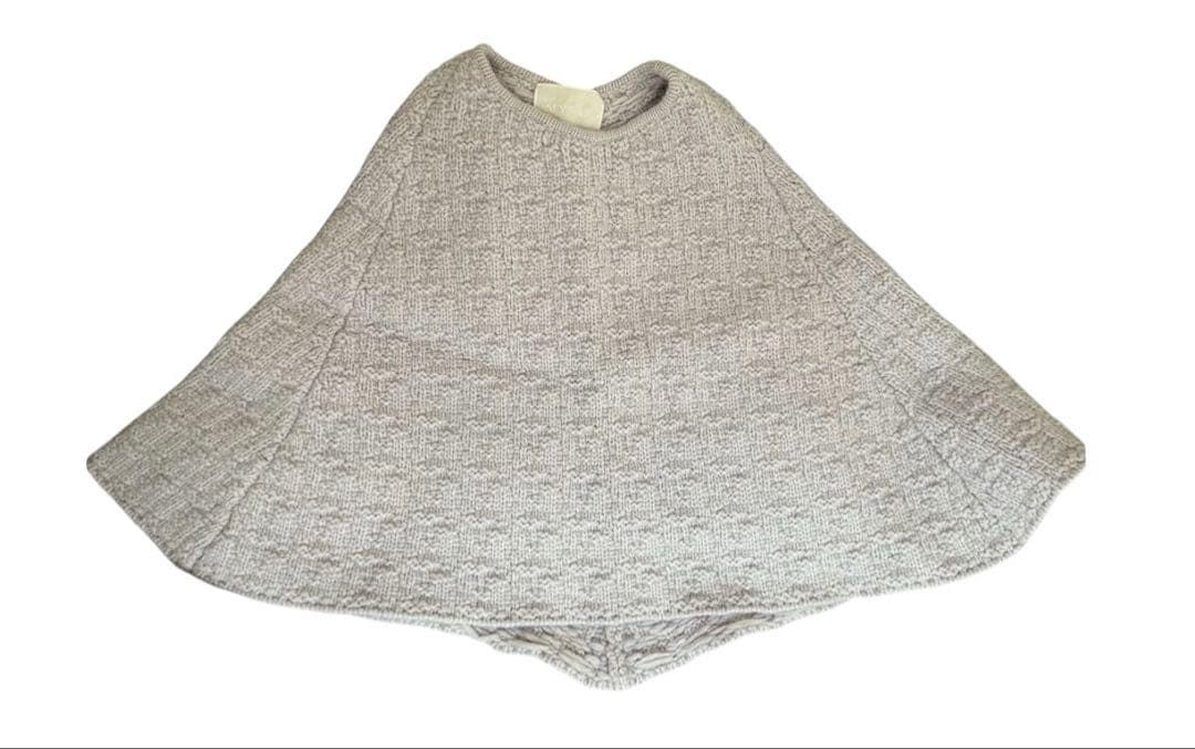 マイランMYRAN カシミア100% ポンチョ　ベビーピンク