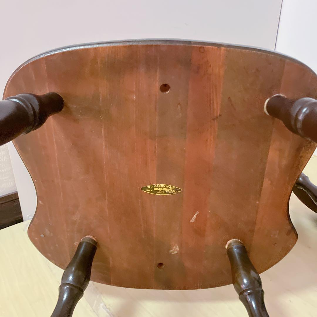 飛騨産業　木製　キャプテンチェア　2脚セット　ダイニングチェア　アームチェア　①