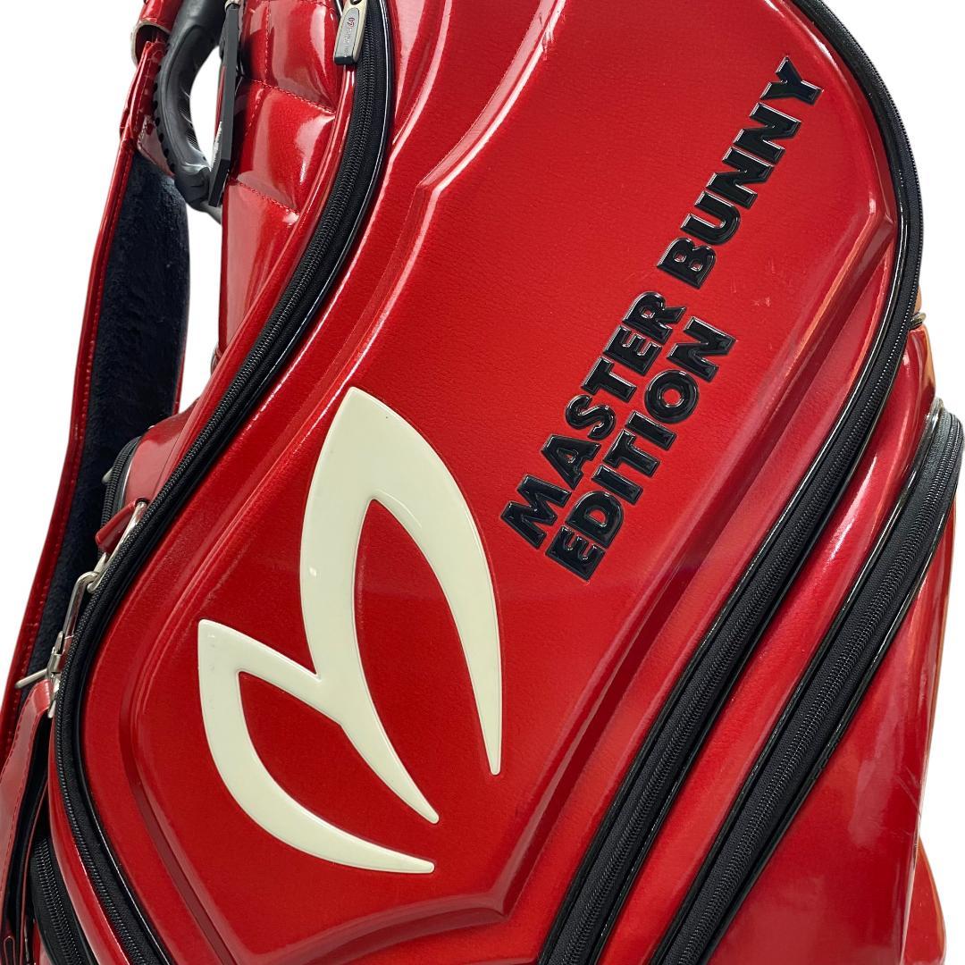 マスターバニーエディション フード付き キャディバッグ レッド 9.5型 6分割