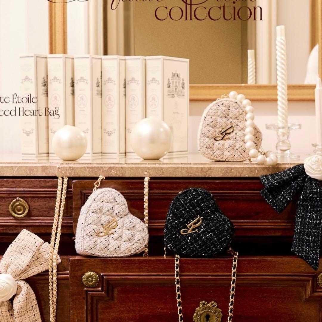 バッグ peony Haute Ecole Tweed Heart Bag