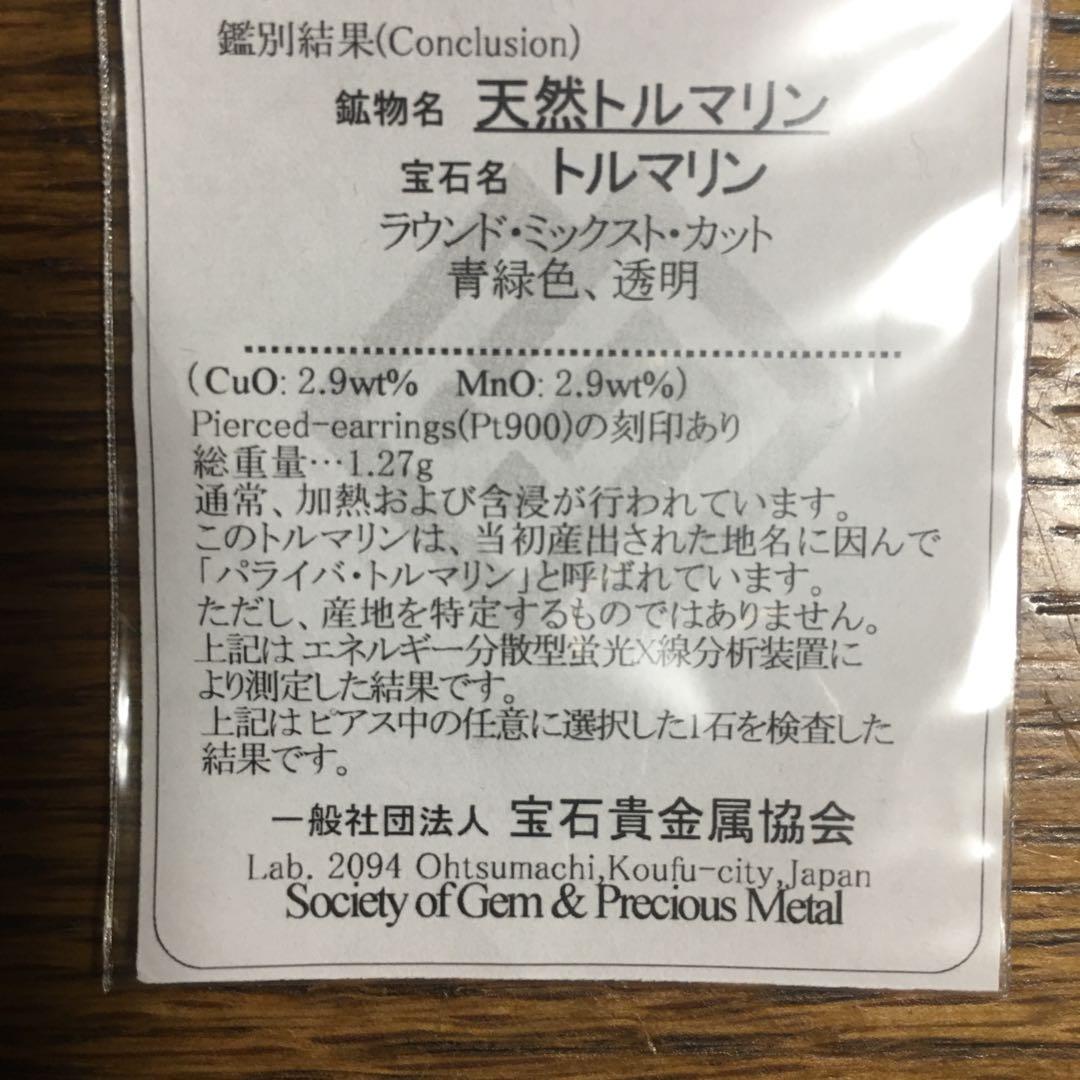 霧中島　パライバトルマリン　リーフピアス　ソーティング