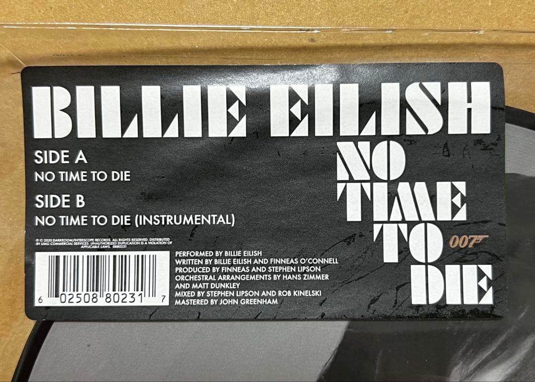 Billie Eilish No Time To Die ピクチャーレコード