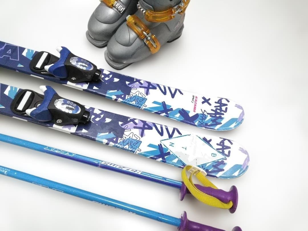 キッズスキー4点セット カザマ SPAX J 96cm ブーツ ヘッド20cm