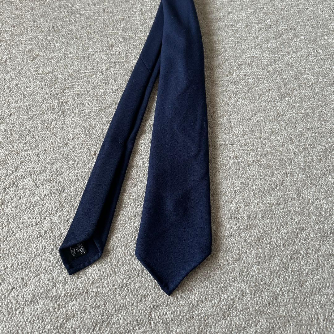 アットヴァンヌッチ ソリッド セッテピエゲ ネイビー ネクタイ