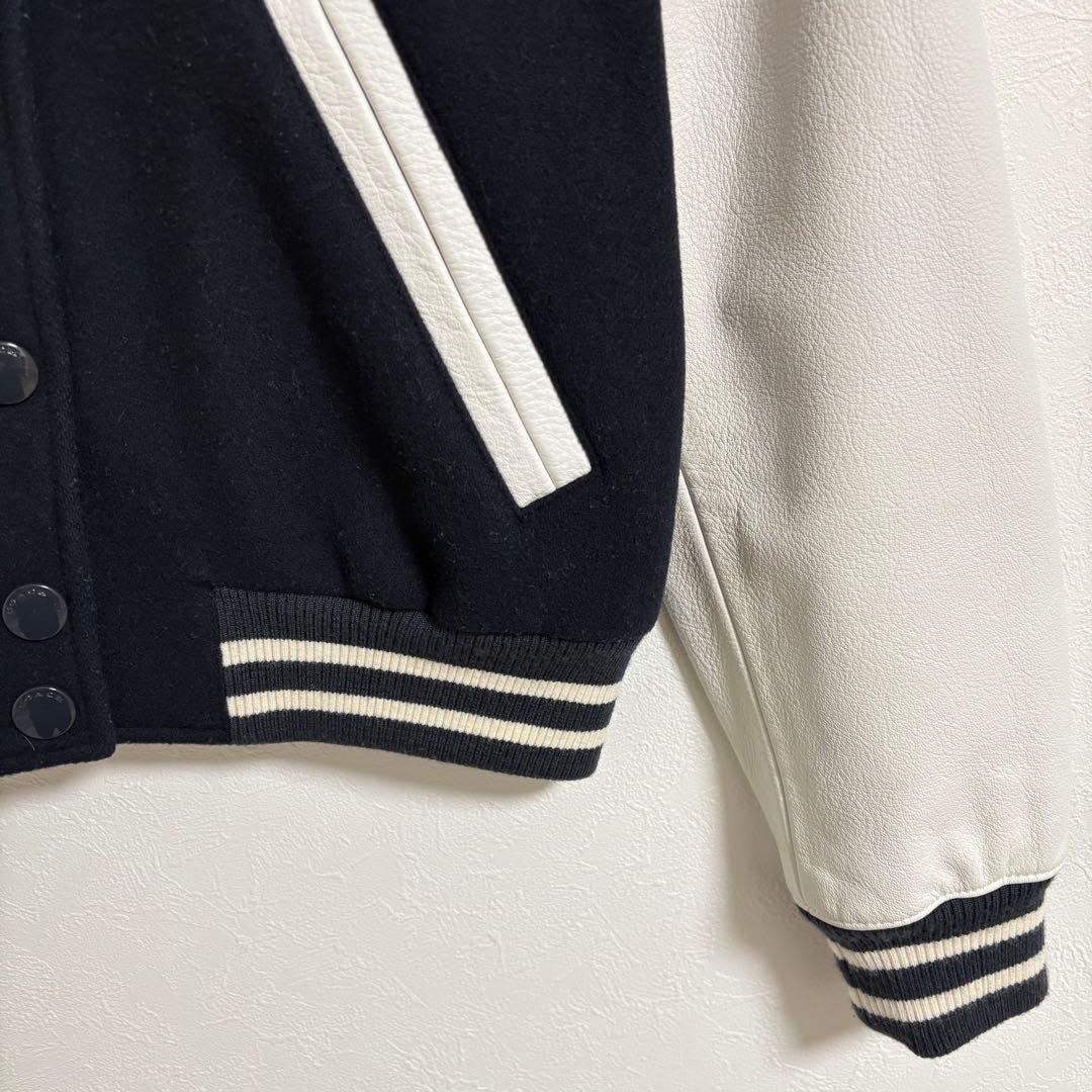 COACH コーチ バーシティジャケット スタジャン レザー切替 ワッペン S