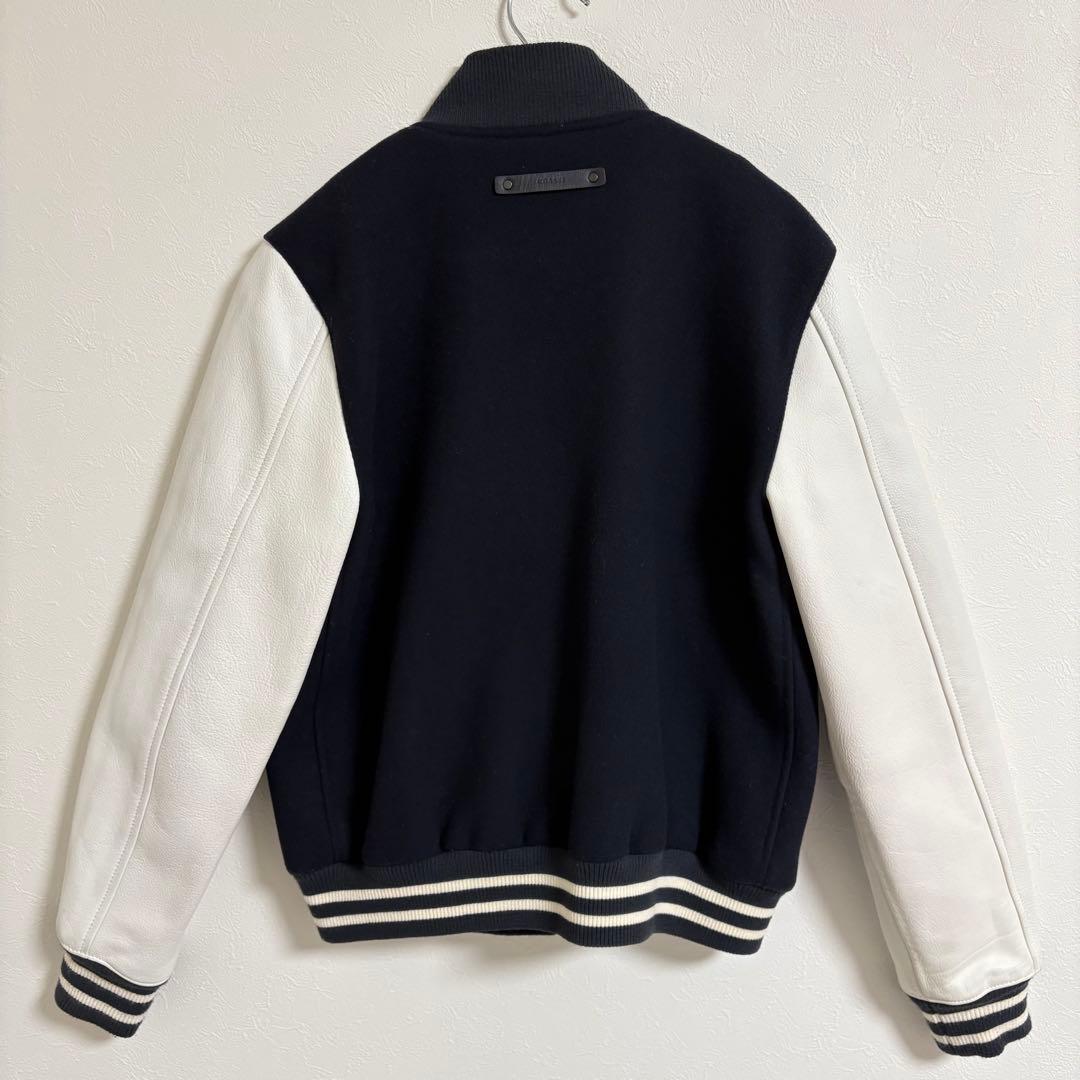 COACH コーチ バーシティジャケット スタジャン レザー切替 ワッペン S