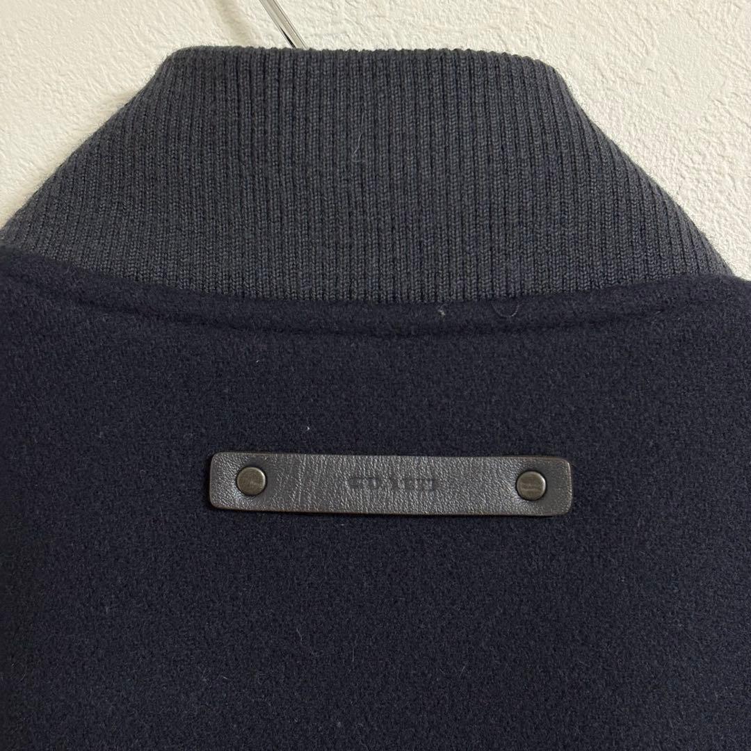 COACH コーチ バーシティジャケット スタジャン レザー切替 ワッペン S