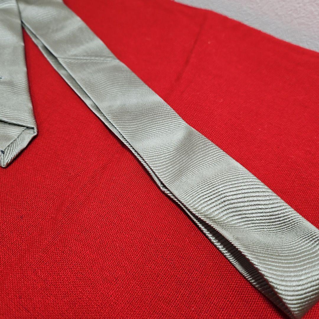 PRADA プラダ ネクタイ 光沢 ストライプ グレー 高級