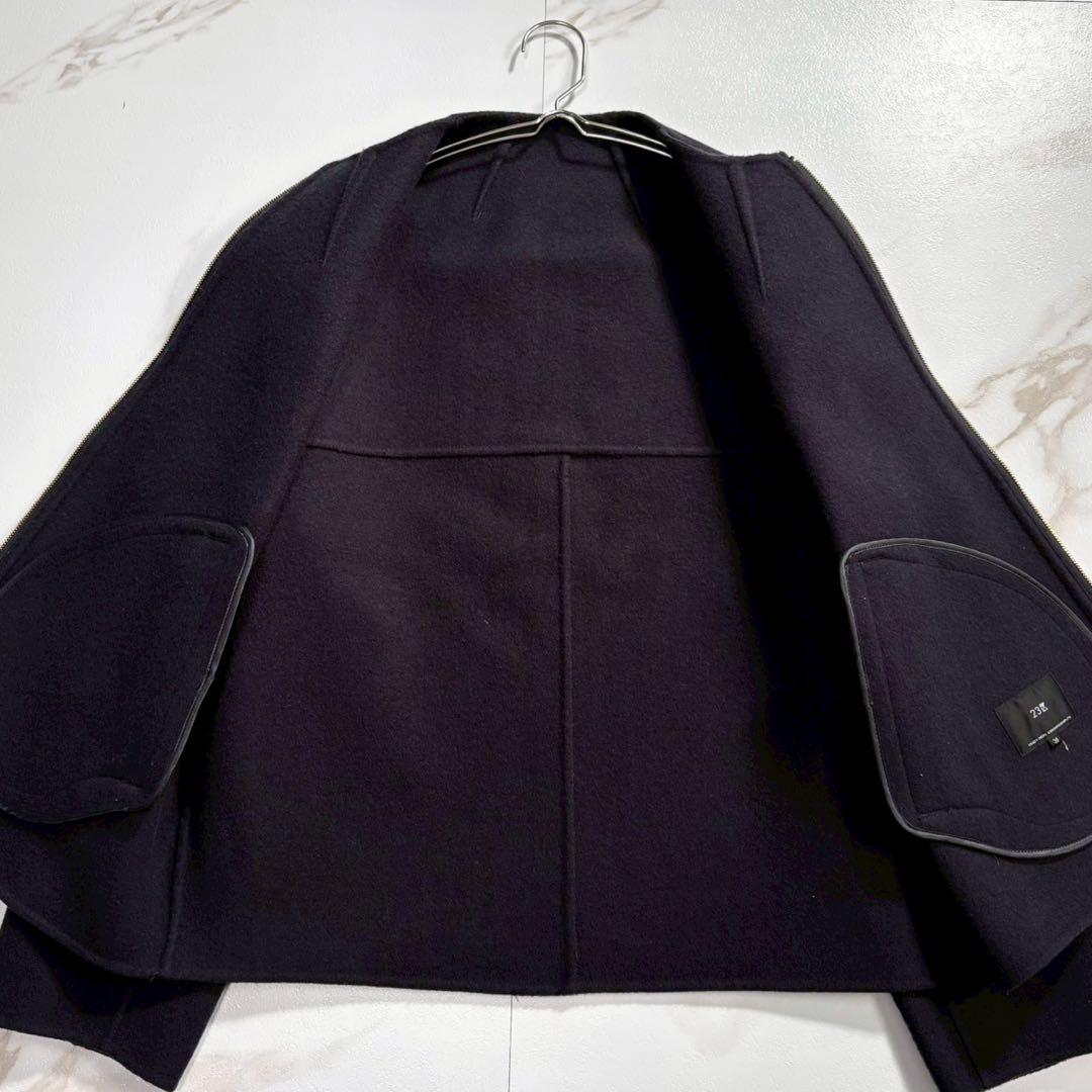 専用【極美品】23区 23AW ウールリバー ショート ブルゾン ブラック 38