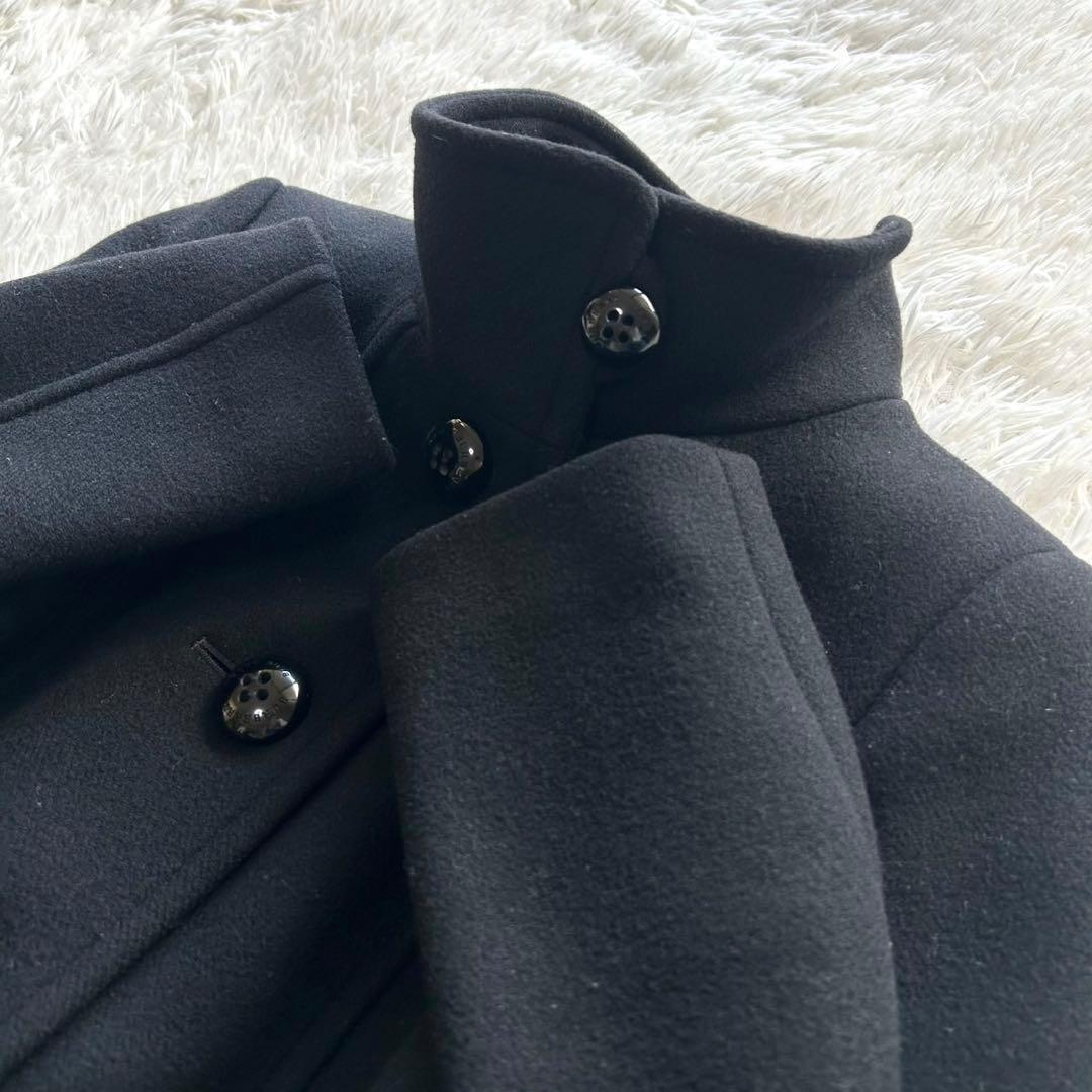 【極美品】バーバリーブルーレーベル　ファー付き　ベルテッドコート　黒　38