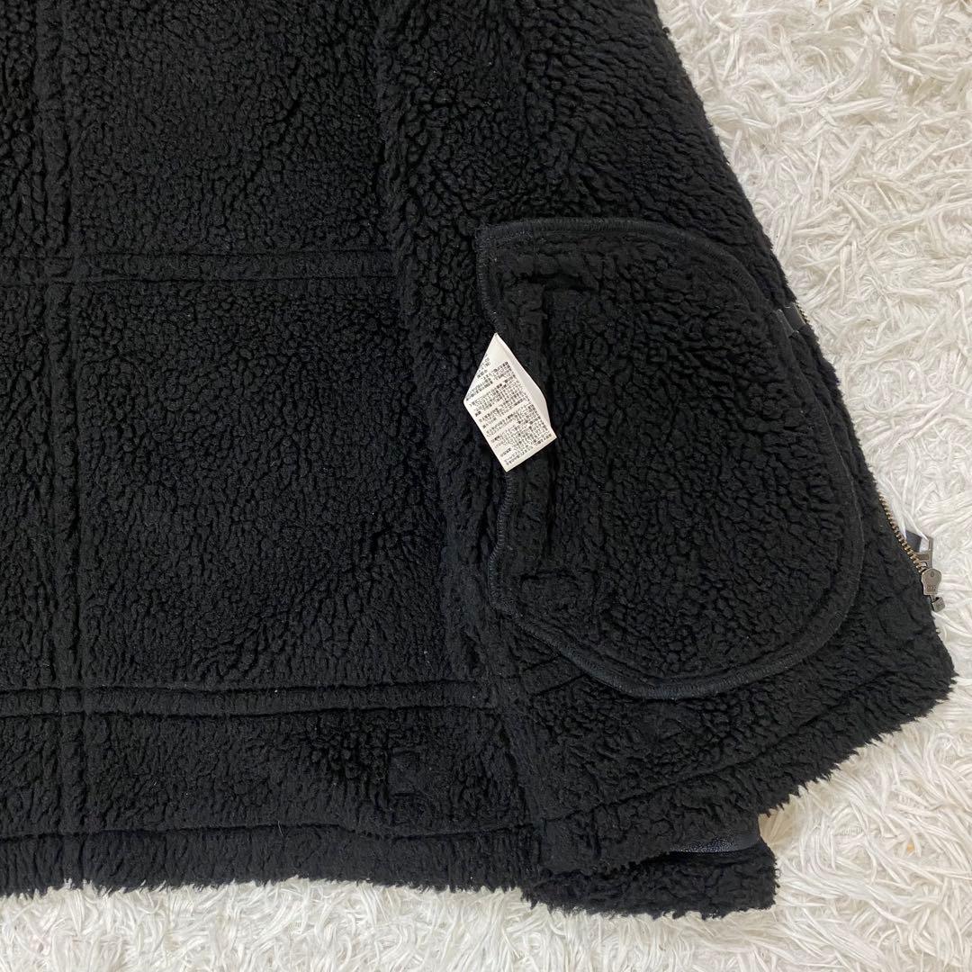 ALPHA ボア フェイクムートン フライトジャケット ブラック M