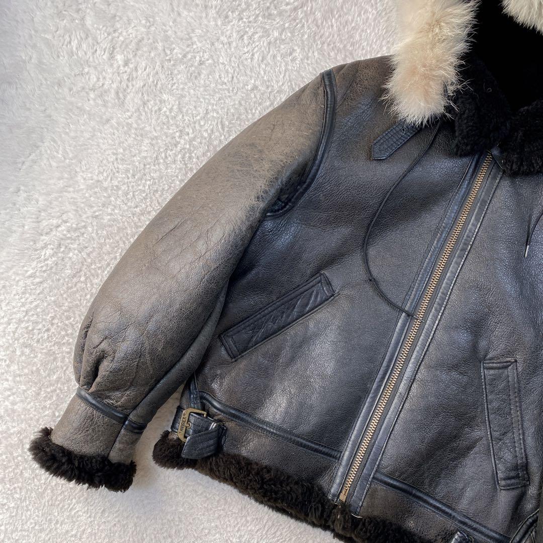 希少・779 AVIREX/フードと天然ファー付SCOVILLジッパー仕様B-3