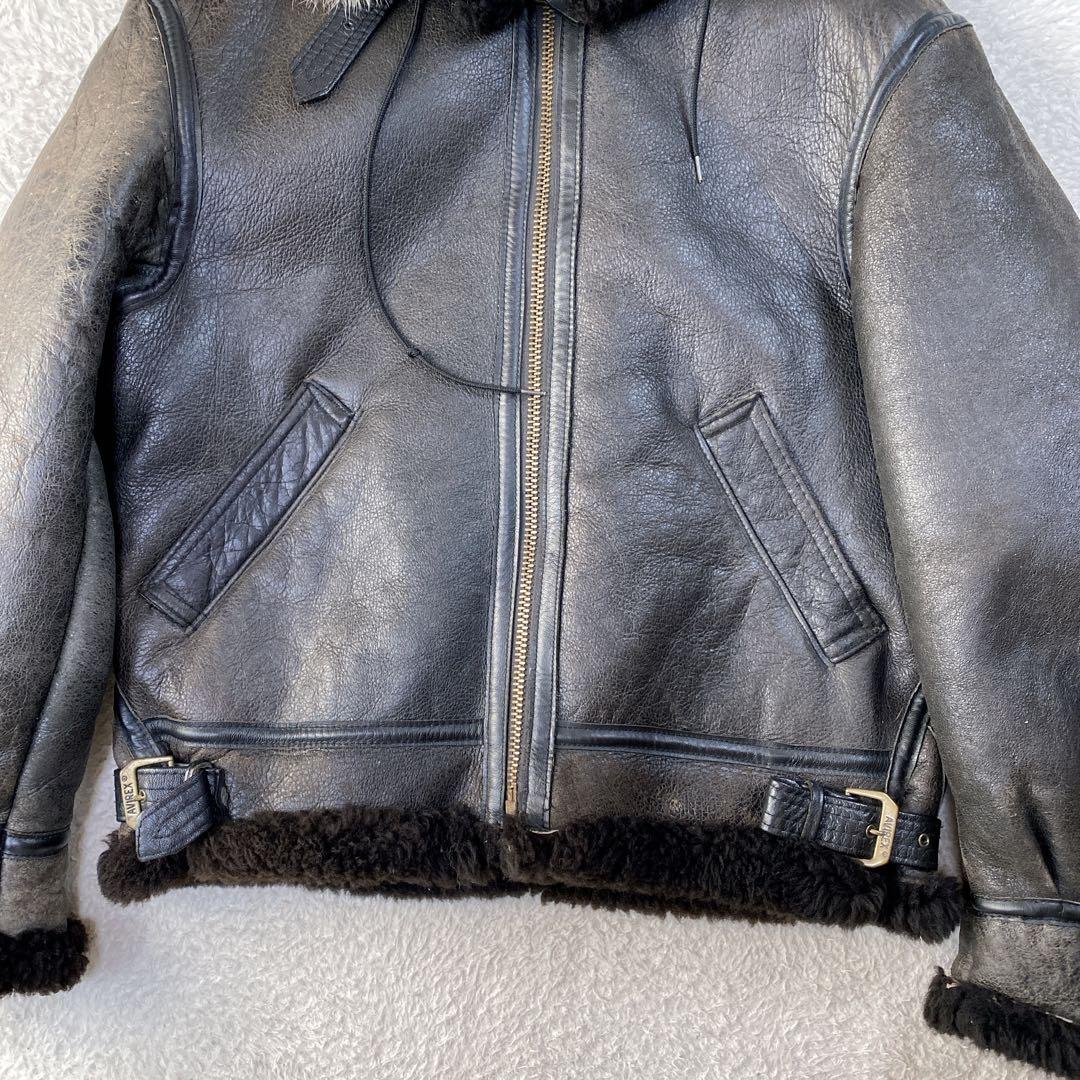 希少・779 AVIREX/フードと天然ファー付SCOVILLジッパー仕様B-3