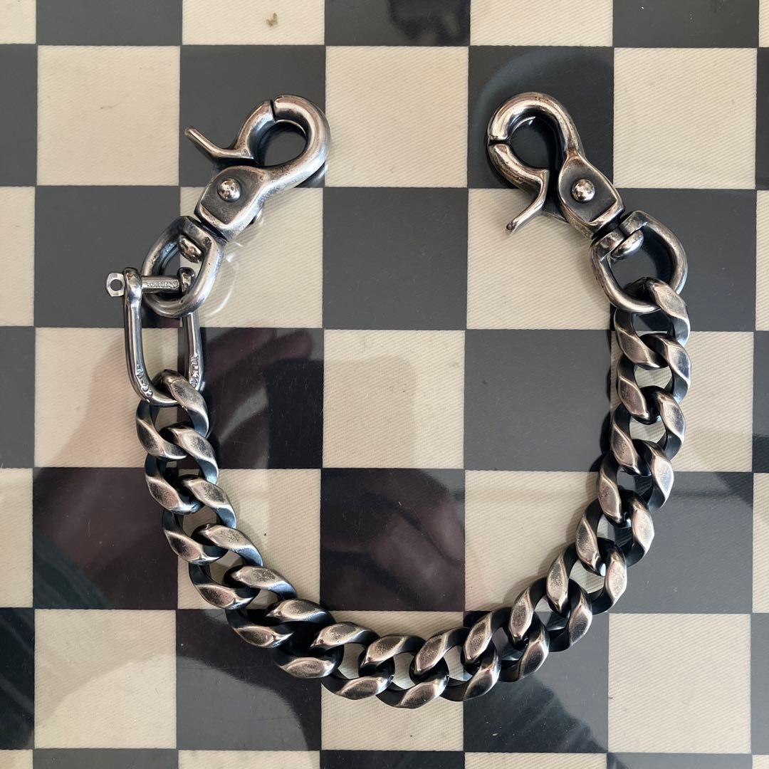 ブラス製　シルバーメッキキーチェーン　wichardシャックル使用　新品未使用！