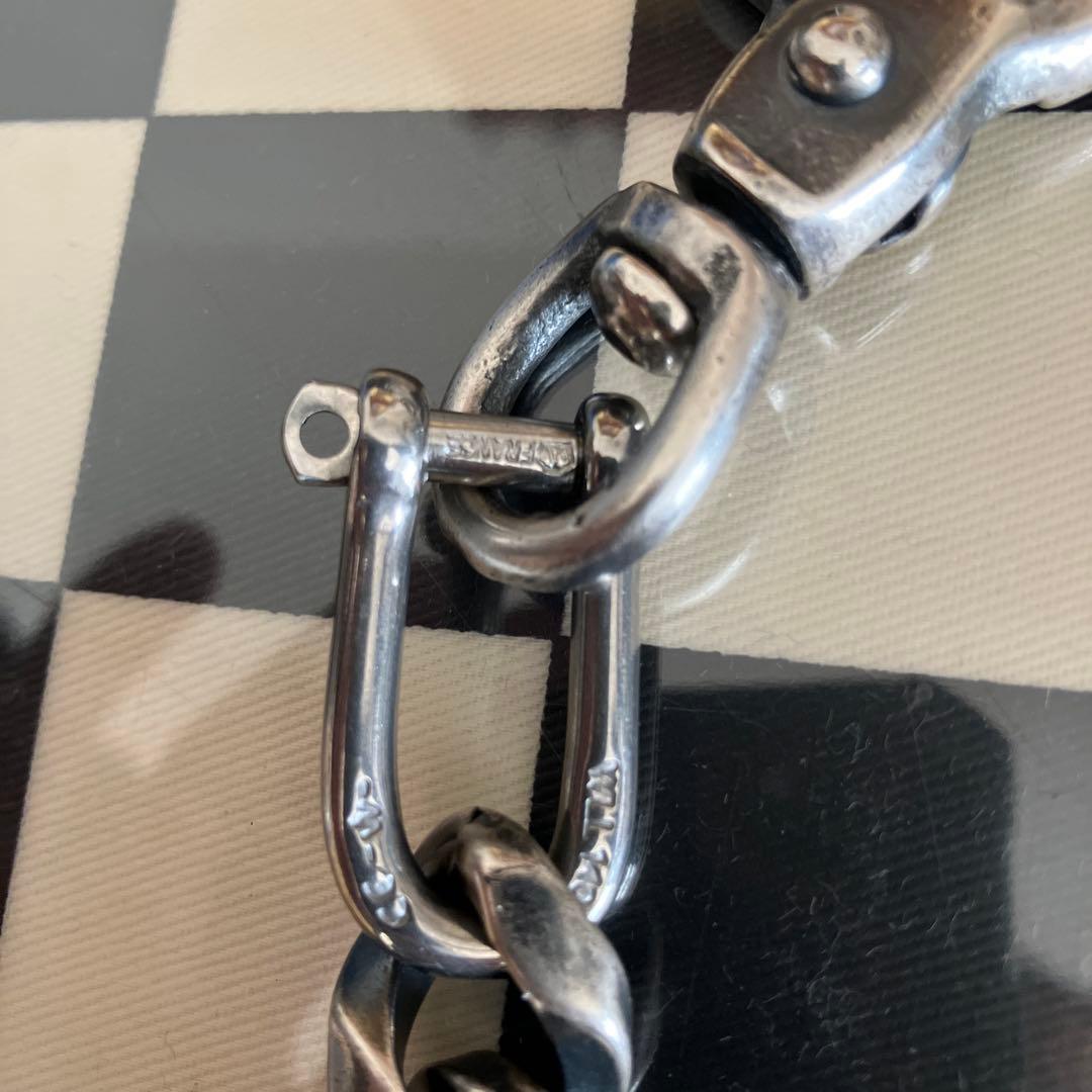 ブラス製　シルバーメッキキーチェーン　wichardシャックル使用　新品未使用！