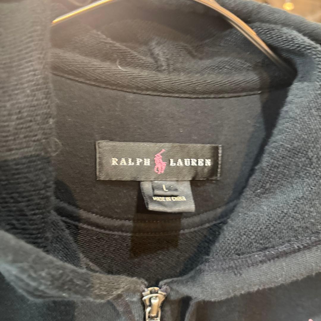 Ralph Lauren big piny hoodie black×pink