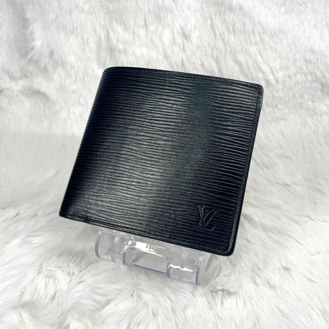 【極美品】Louis Vuitton ブラック 二つ折り財布